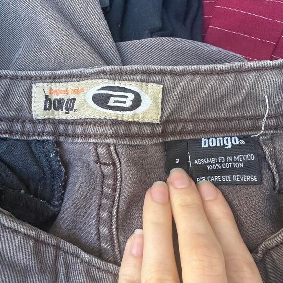 Bongo Vintage Y2K Lowrise Grey Washed Pants - Picture 3 of 4